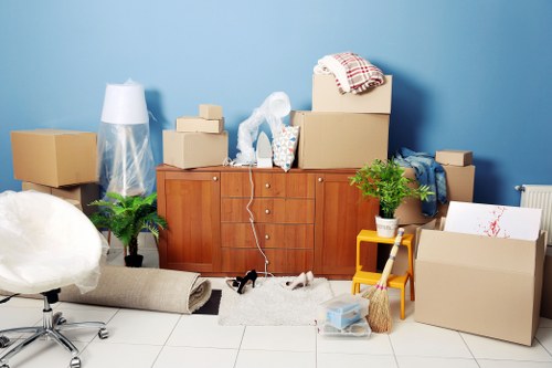 House movers assisting a Westminster home move near central London flats