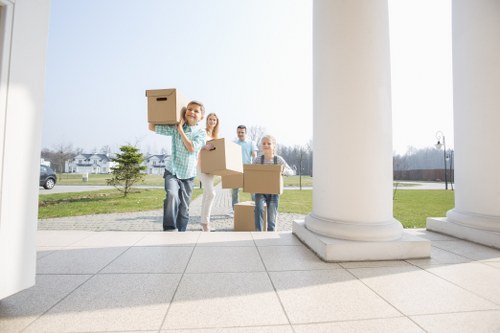 Movers working outside a Westminster residential property