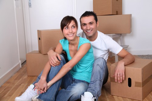 Packing materials and moving boxes prepared for a Westminster home move