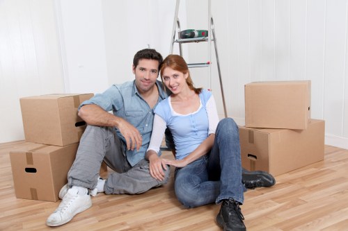 Office relocation team handling furniture in Westminster