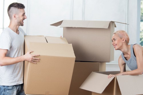 Unpacking service helping a Westminster customer settle into a new home