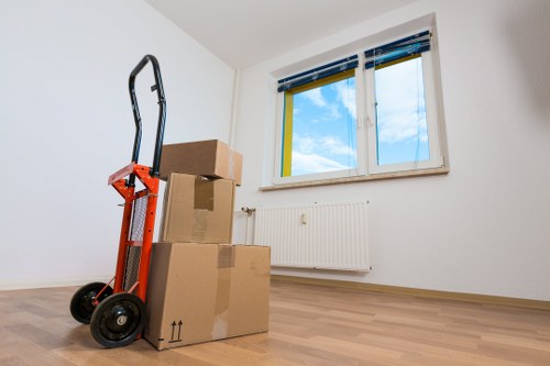 Commercial moving van support for office relocation in Westminster